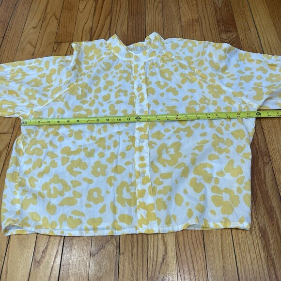 Mother The Sunburst Leopard Floral Print Button‎ Front Blouse Size Large - Picture 11 of 11